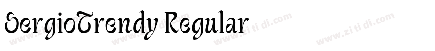 SergioTrendy Regular字体转换 SergioTrendy Regular字体转换